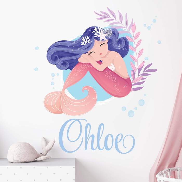 Adorable Mermaid Wall Decal