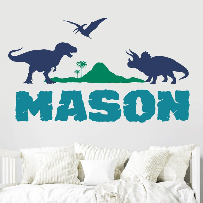 Personalized Dinosaur Name Wall Decal - Sticker Swag