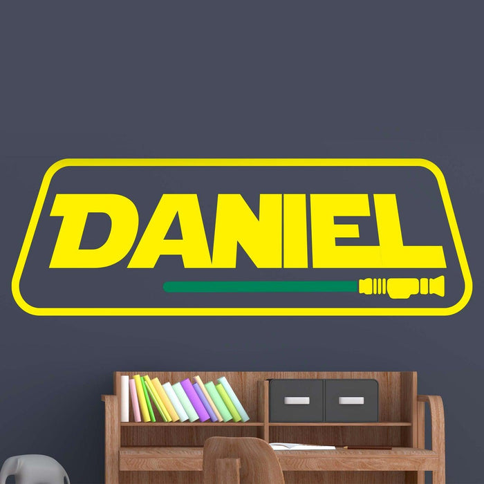 Personalized Space Saber Name Wall Decal - Sticker Swag